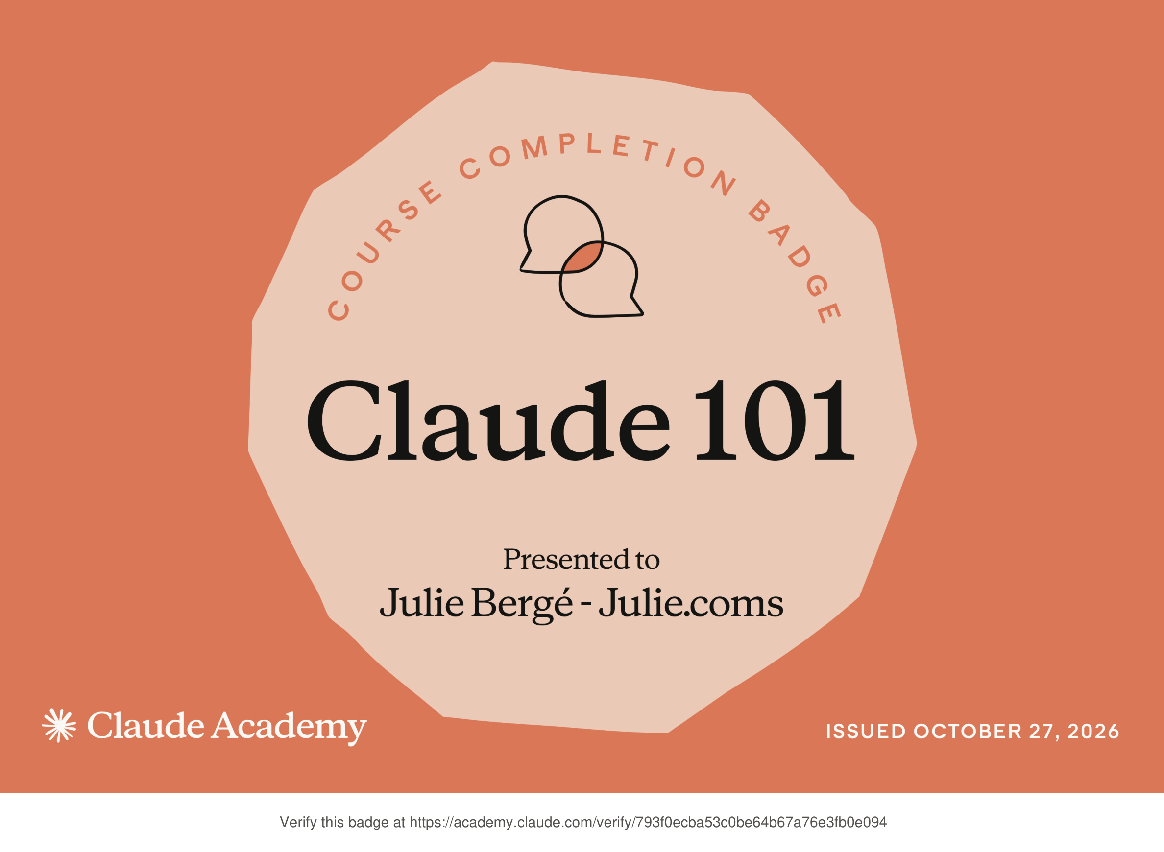 Certification Claude Academy - Claude 101