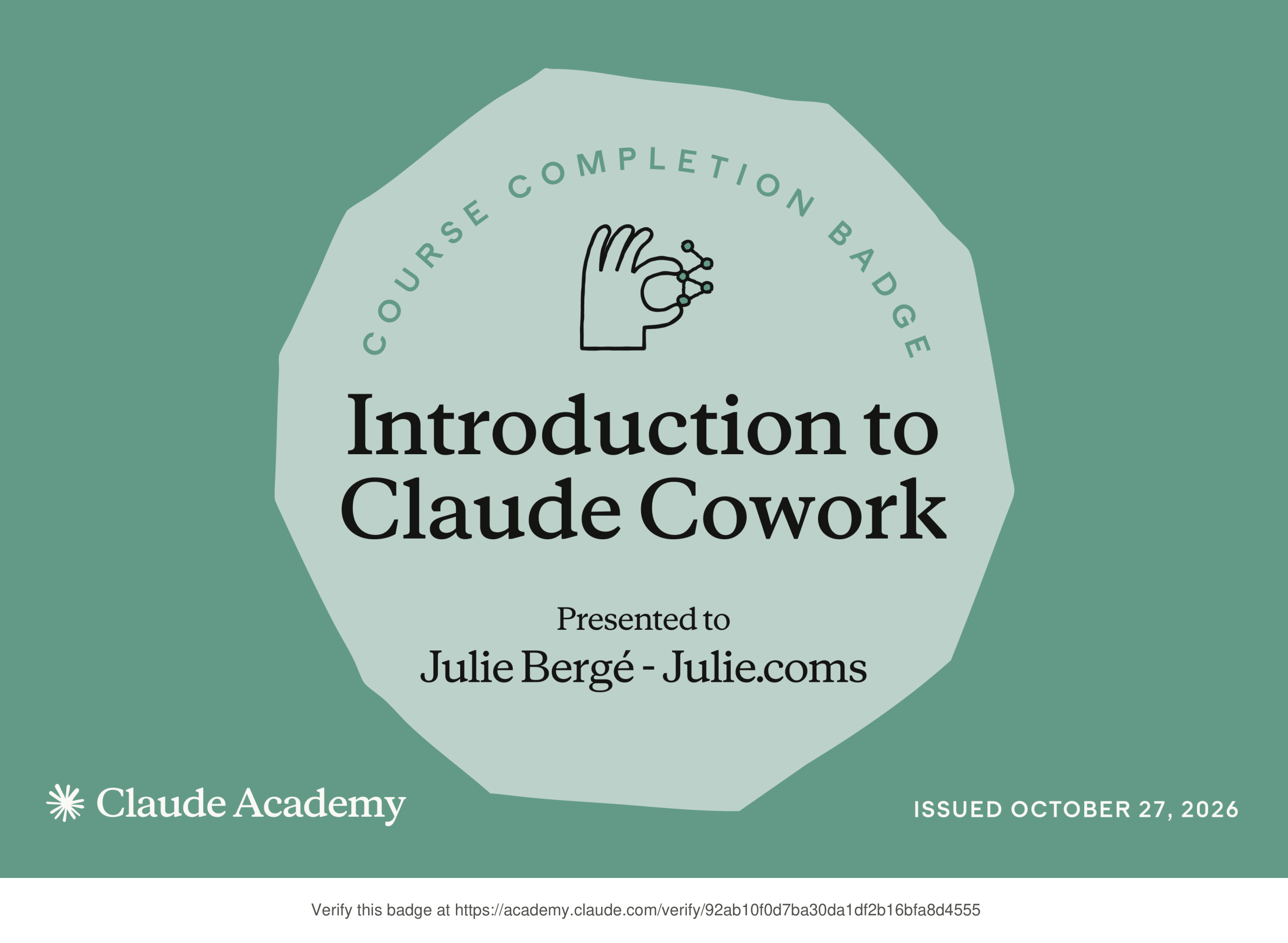 Certification Claude Academy - Introduction to Claude Cowork